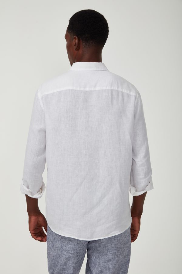 Camisa-Puro-Linho-Tinturado---V24-Branco-|-Tamanho-M