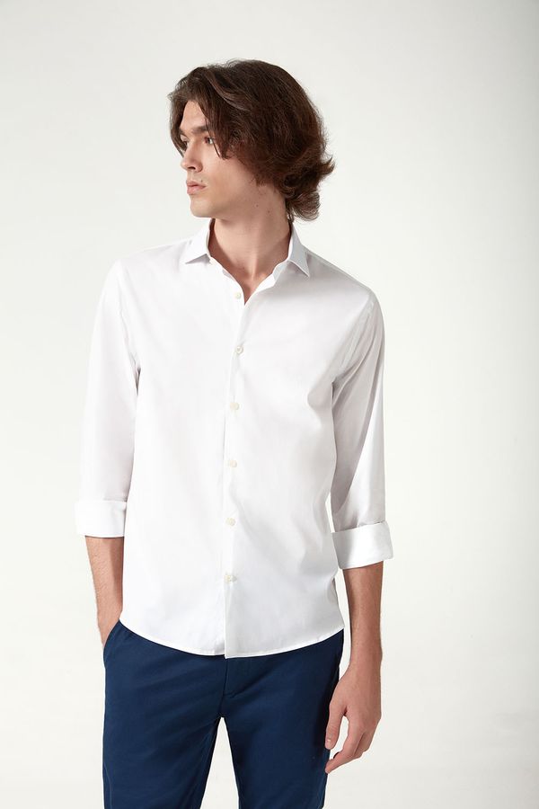 Camisa-Tricoline-Premium-Lisa---I24-Branco-|-Tamanho-P